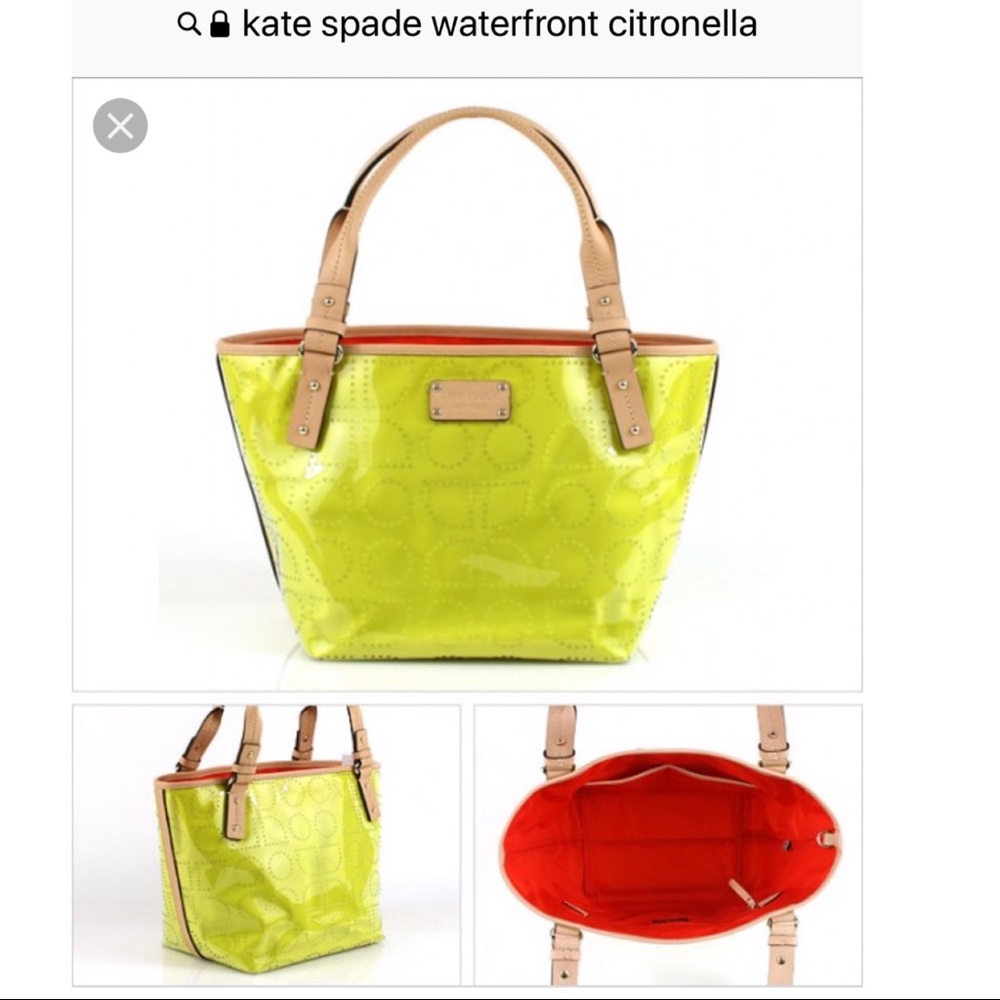 NWT Kate Spade tote Waterfront Citronella green